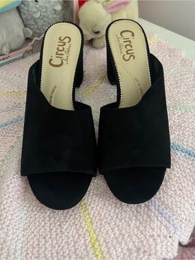 sam edelman suzanna open toe block heel mules